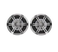 LiebeWH Haut-Parleur de Bateau Marin Haute Puissance de 6,5 Pouces avec Lumière RVB pour Système Stéréo Marin pour Bateaux, Yachts, Camping-Cars, 2 Haut-parleurs, Grille à Charbon