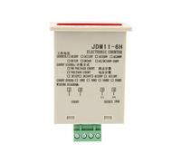LiebeWH JDM11 Compteur électronique à 6 Chiffres Écran LCD en Plastique DC 12 V Réinitialisation Manuelle 0 à 999999 Compte 10 Fois par Seconde pour Commutateur Photoélectrique Relais Comptage de