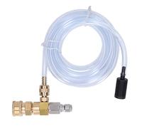 LiebeWH Kit d'injecteur de Savon pour Nettoyeur Haute Pression, Ensemble d'injecteurs Réglables en Laiton et en Acier Inoxydable, Connecteur Rapide de 5000 PSI avec Tube de 9,8 Pieds pour Les