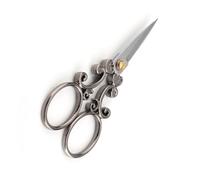 LiebeWH Mini Ciseaux Vintage en Acier Inoxydable, Outil de Coupe de Broderie Classique pour la Couture et l'artisanat du Tissu (Gris argenté coupe classique)
