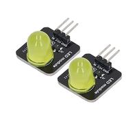 LiebeWH Module d'entraînement LED, Mini Lumières pour la Décoration de la Maison, Ampoule à Puce 10 Pièces, Contrôle MCU pour Noël et éclairage Décoratif (MRB050C Jaune)
