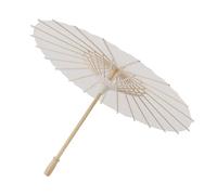 LiebeWH Parapluies de Peinture en Papier pour Bricolage, Parapluie en Os de Bois Peint à la Main Blanc, Décor Artistique, Parasol de Style Chinois pour Enfants, Accessoires de Photographie, (83cm)