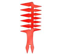 LiebeWH Peigne à Cheveux à L'huile Double Face Peigne Doux pour le Cuir Chevelu pour Hommes, à Dents Larges Portable pour Voyager en Matériau ABS 7,9 X 3,1 X 0,2 Pouces (rouge)