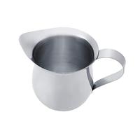 LiebeWH Pichet à Mousse en Acier Inoxydable, Pichet à Mousse de Lait 60 Ml-240 Ml pour Latte Art, Cappuccino et Crème de café, Finition Polie avec Poignée Soudée, Passe au Lave-vaisselle (240)