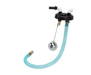 LiebeWH Raccord de Pompe de Couvercle de Récipient de Collecte d'eau de Pluie IBC, Couvercle de Réservoir PP DN150 avec Tuyau de 25 Mm et Coude à 90 Degrés, Système de Pompage d'eau ventilé