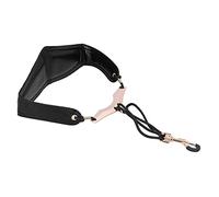 LiebeWH Sangle de Cou de Saxophone Réglable Sax en Cuir PU Sangle de Harnais D'épaule avec Bouton de Protection Pivotant en Métal pour Soprano Ténor Alto Sax