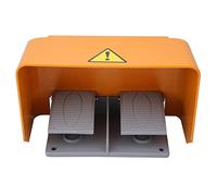 LiebeWH YDT1-18 Double Interrupteur à Pédale de Commande au Pied Coque en Aluminium Utilisation Industrielle Interrupteur à Pédale Double 2 NO NC avec Contact argenté Protection IP62 pour