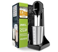 Liebfeld Shaker à protéines électrique - Mixeur plongeant avec gobelet en acier inoxydable de 500 ml - Shake protéiné et milkshake, fitness, blanc d'œuf, mixeur à smoothie, mixeur à smoothie