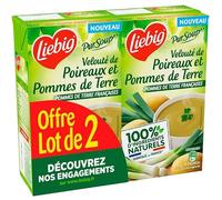 LIEBIG PurSoup' Soupe velouté de poireaux et pommes de terre 2 x 1 L
