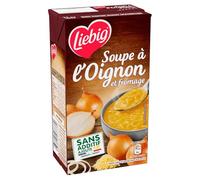 LIEBIG - Soupe à l'Oignon et au Fromage Fondu au Beurre Poivre et Curcuma - la brique de 1L - Le Lot De 4