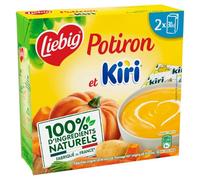 LIEBIG - Soupe Doux Plaisirs Potiron Kiri | Onctueuse et savoureuse | À déguster chaude | les 2 briques de 30 cl | LOT DE 4