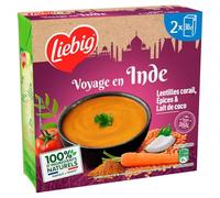 LIEBIG - Soupe Exotique aux Épices Indiennes, Saveur Authentique et Réconfortante (2x30cL) - Le lot de 3