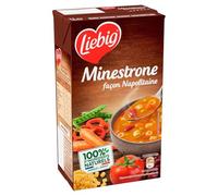 LIEBIG - Soupe Minestrone Façon Napolitaine aux Légumes Savoureux, Texture Réconfortante (Bouteille 1L) - Lot de 4 - vendu par Lot