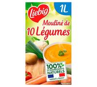 LIEBIG - Soupe Onctueuse Pomme de Terre et Carotte, Saveur Naturelle à l’Oignon (Brique 1L) - Le Lot De 4