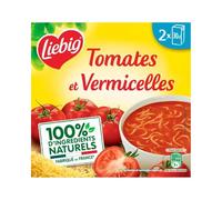 LIEBIG - Soupe PastaSoup Velouté Tomates Pâtes et Basilic Courgette Aubergine - les 2 briques de 30cl - Le Lot De 4