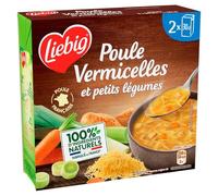 LIEBIG - Soupe Réconfortante au Bouillon de Poule, Vermicelles Fins et Légumes Tendres (2x30cL) - Le Lot De 3