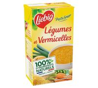 LIEBIG - Soupe Réconfortante aux Légumes et Vermicelles, Texture Fondante et Saveurs Authentiques (Brique 1L) - Le Lot De 4