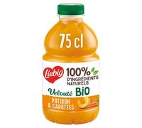 LIEBIG - Soupe Velouté Bio au Potiron et Carotte, Saveur Douce et Onctueuse (Bouteille 75cL) - Le lot de 3