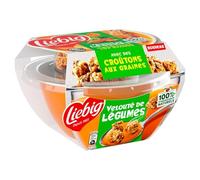 LIEBIG - Soupe Velouté de Légumes avec Croûtons aux Graines Lin et Sésame - le pot de 320g - Le Lot De 4