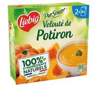 LIEBIG - Soupe Velouté de Potiron à la Crème Fraîche et au Beurre - les 2 briques de 30cl - Le Lot De 4