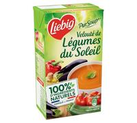 LIEBIG - Soupe Velouté Légumes du Soleil Courgette Aubergine et Huile d'Olive - la brique de 1L - Le Lot De 4