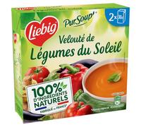 LIEBIG - Soupe Velouté Légumes du Soleil Courgette Poivron à l'Huile d'Olive - les 2 briques de 30cl - Le Lot De 4