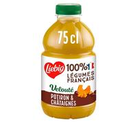 LIEBIG - Soupe Velouté Potiron Châtaigne | Savoureux et onctueux | Idéal pour un repas réconfortant | la bouteille de 75cL | LOT DE 3