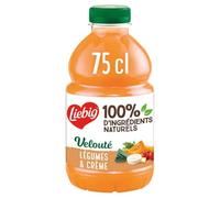 LIEBIG - Soupe Velouté Réconfortante Carotte et Potiron, Texture Onctueuse (Bouteille 75cL) - Le Lot De 4
