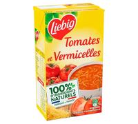 LIEBIG - Soupe Velouté Tomates Vermicelles et Céleri au Beurre - PastaSoup - la brique de 1L - Le Lot De 4