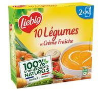 LIEBIG - Soupe Veloutée aux 10 Légumes, Texture Crémeuse à la Crème Fraîche (2x30cl) - Le lot de 4