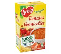 LIEBIG - Soupe Veloutée Tomates et Céleri, Texture Onctueuse aux Vermicelles Savoureux (Brique 1L) - Le Lot De 4