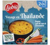 Liebig Voyage en Thaïlande Poulet, lait de coco & citronnelle 2x30cl