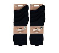 Lieblingsstrumpf24 by Koronowski Lot de 8 paires de chaussettes en coton bio sans couture pour enfant garçon fille chaussettes basiques Öko-Tex Standard 100, bleu marine, 23-26
