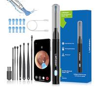 Liebssen Otoscope Oreille 3,5mm Camera 1080P HD Camera Iscope IP67 Étanche Nettoyant Oreille d'élimination du cérumen avec 6 lumières LED, adapté aux IPhone, IPad et Android