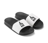 LIEBTASTISCH Tongs de bain avec inscription en allemand « Meine Saunala » - Pantoufles de sauna amusantes en bleu - Sandales de sauna antidérapantes pour hommes et femmes - Cadeau pour les fans de