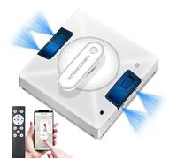 LIECTROUX YW509 Robot Laveur de Vitres, Pulvérisation d'eau dans Les 4 Sens, Robot Nettoyeur de vitres, Aspirateur Puissant, Mémoire Intelligente, Application et télécommande, Messages vocaux