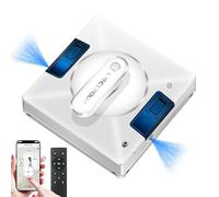 LIECTROUX YW509 Robot Laveur de Vitres, Pulvérisation d'eau dans Les 4 Sens, Robot Nettoyeur de vitres, Aspirateur Puissant, Mémoire Intelligente, Application et télécommande, Messages vocaux