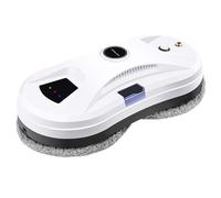 LIECTROUX YW610 Robot nettoyeur de vitres, jet d'eau unique, aspiration 2800 Pa, réservoir d'eau 30 ml, détection de bordure, télécommande, protection contre les pannes de courant 20 minutes