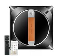 LIECTROUX YW910 Robot nettoyeur de vitres avec double pulvérisateur d'eau, balai humide intelligent en verre, aspirateur pour fenêtre, mur, travail sans bordure, itinéraire de carte AI, application et