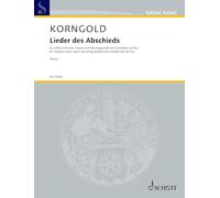 Lieder des Abschieds: Version for medium, piano and string quartet with double bass ad lib.. op. 14. medium voice, 2 violins, viola, cello, double bass (ad lib.) and piano. Partition et parties.