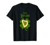 Liège Irlande Souvenir avec Harpe Celtique et trèfle T-Shirt