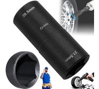 Liekadijiae Jeu de Douilles à Chocs, Clé à Douille pour Écrou de Roue, Llave de Vaso Especial para Ruedas de 1/2", Douille de Retrait d'Écrou de Roue, Douille à Choc pour Écrou de Roue Chromé Déformé