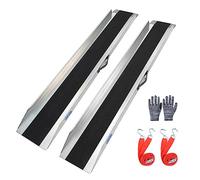 LIEKUMM Lot de 2 rampes d'accès 150 cm - 600 kg - Acier - Antidérapantes - Moto, moto électrique, ATV, atelier, entrepôt, remorque, garage