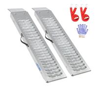 LIEKUMM Lot de 2 rampes d'accès en acier - Charge maximale : 440 kg - 100 cm - Pour remorque, voiture, garage, moto électrique, ATV, atelier, entrepôt, rampe de chargement, moto