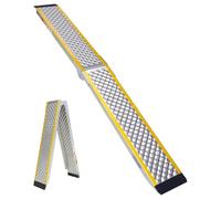 LIEKUMM Rampe de Chargement, 200cm Rail d'échelle Pliable en Aluminium léger, Capacité 300 kg Rampe Moto, Rampe d'accès Antidérapant Pliable, 1 Pièce