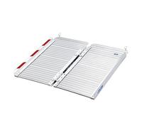 LIEKUMM Rampe de Fauteuil Roulant, 60 x72 cm Accès Handicapé, Capacité 300KG pour Maison, Marches, Escaliers, Portes, Rampe Pliante en Aluminium