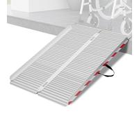 LIEKUMM Rampe de Fauteuil Roulant Pliable, 120 x 85 cm Rampe Acces Handicapé, Capacité 400 kg Rampe d'accès Antidérapante pour escaliers, seuils de Porte