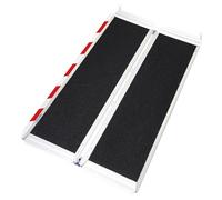 LIEKUMM Rampe de Fauteuil Roulant Pliable 150 x 76 cm - Accès Handicapé, Antidérapante en Aluminium, Capacité 300 kg