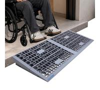 LIEKUMM Rampe de seuil de Porte 5 cm de Haut, capacité de Charge 1400 kg, Portable, modulaire, pour seuils de Porte, Rampe de seuil pour la Maison, marches, trottoirs, fauteuils roulants