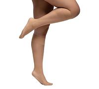 LIEMI ✅ Pompea Mi Bas Chaussettes Montantes COMFORT SIZE 20 DEN Taille Unique Poussière Dorée 2 Paires